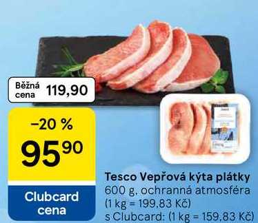Tesco Vepřová kýta plátky, 600 g 