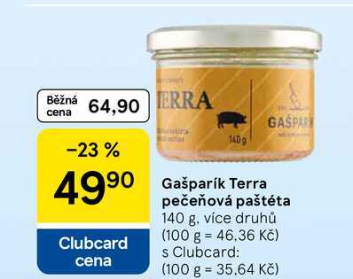 Gašparík Terra pečeňová paštéta, 140 g, více druhů  