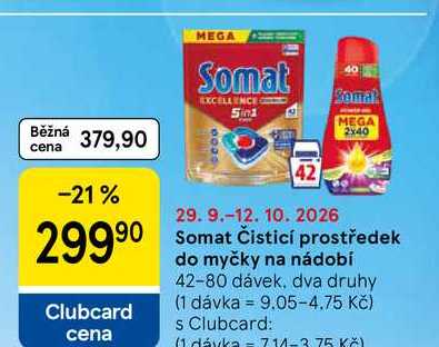 Somat Čisticí prostředek do myčky na nádobí, 42-80 dávek 