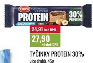 TYČINKY PROTEIN 30% více druhů, 45g