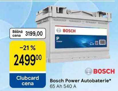 Bosch Power Autobaterie, 65 Ah 540 A