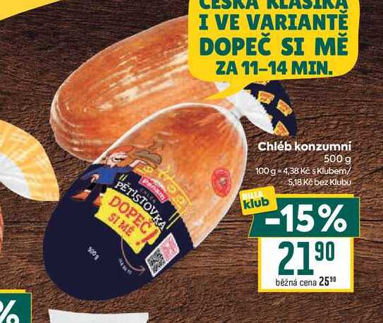 Chléb konzumní 500 g 