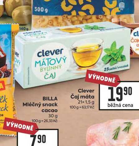 Clever Čaj máta 21x1,5 g