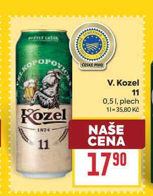 V. Kozel 11 0,51, plech 