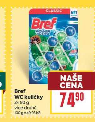 Bref WC kuličky 3x50 g