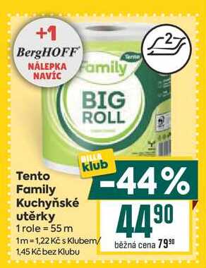 Tento Family Kuchyňské utěrky 1role