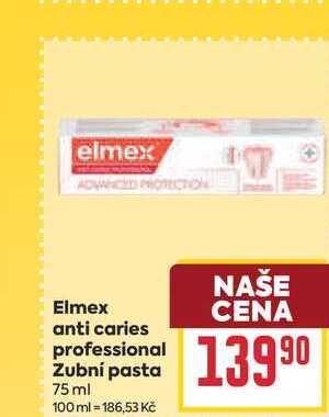 Elmex anti caries profesional Zubní pasta 75 ml 