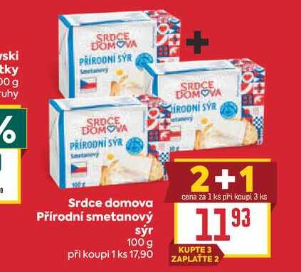Srdce domova Přírodní smetanový sýr 100 g