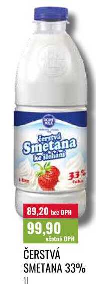 ČERSTVÁ SMETANA 33%