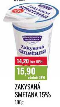 ZAKYSANÁ SMETANA 15% 180g