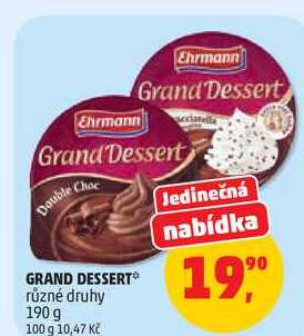 GRAND DESSERT různé druhy, 190 g  