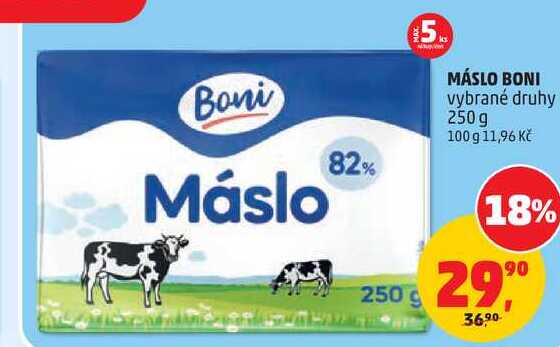 MÁSLO BONI vybrané druhy, 250 g