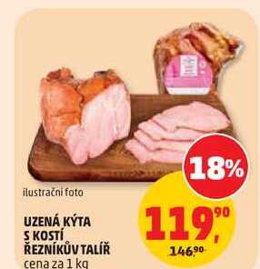 UZENÁ KÝTA S KOSTÍ ŘEZNÍKŮV TALÍŘ, 1 kg