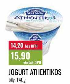 JOGURT ATHENTIKOS bílý, 140g