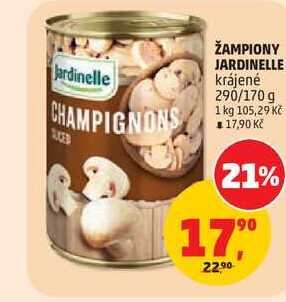 ŽAMPIONY JARDINELLE krájené, 290/170 g