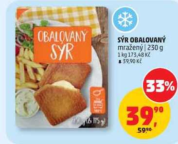 SÝR OBALOVANÝ mražený, 230 g 