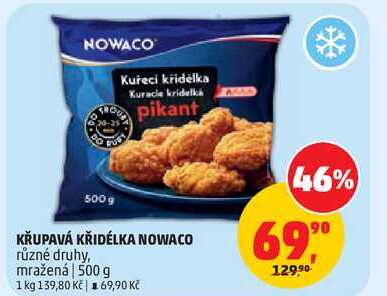 KŘUPAVÁ KŘIDÉLKA NOWACO různé druhy, mražená, 500 g