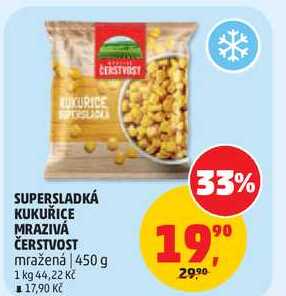SUPERSLADKÁ KUKUŘICE MRAZIVÁ ČERSTVOST mražená, 450 g