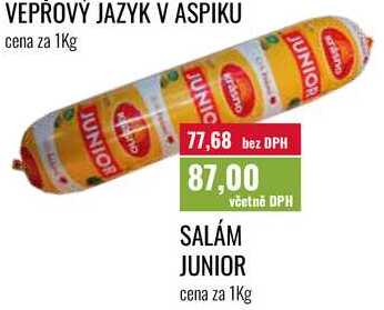 SALÁM JUNIOR cena za 1Kg 