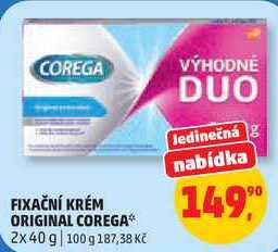 FIXAČNÍ KRÉM ORIGINAL COREGA, 2x 40 g  
