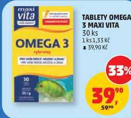 TABLETY OMEGA 3 MAXI VITA, 30 ks