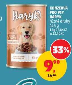 KONZERVA PRO PSY HARYK různé druhy, 415 g
