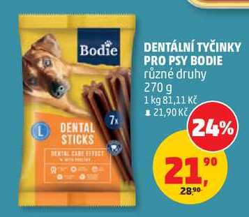 DENTÁLNÍ TYČINKY PRO PSY BODIE různé druhy, 270 g