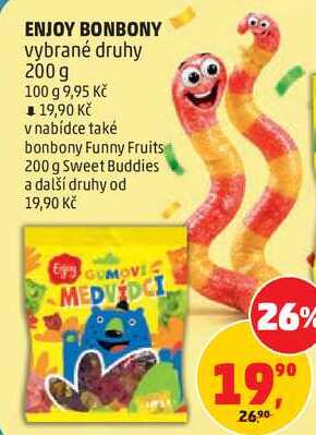 ENJOY BONBONY vybrané druhy, 200 g  