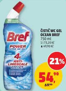 ČISTIČ WC GEL OCEAN BREF, 750 ml