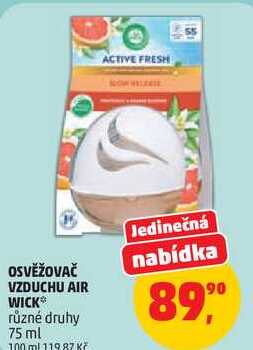 OSVĚŽOVAČ VZDUCHU AIR WICK různé druhy, 75 ml