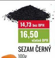 SEZAM ČERNÝ 100g 
