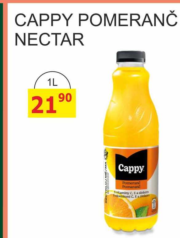 Cappy Pomeranč 1L PET