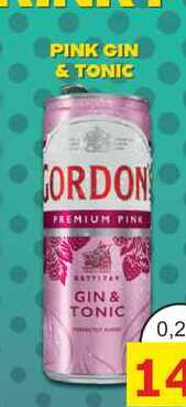 GORDON PREMIUM PINK GIN & TONIC 0,25L míchaný nápoj, plech