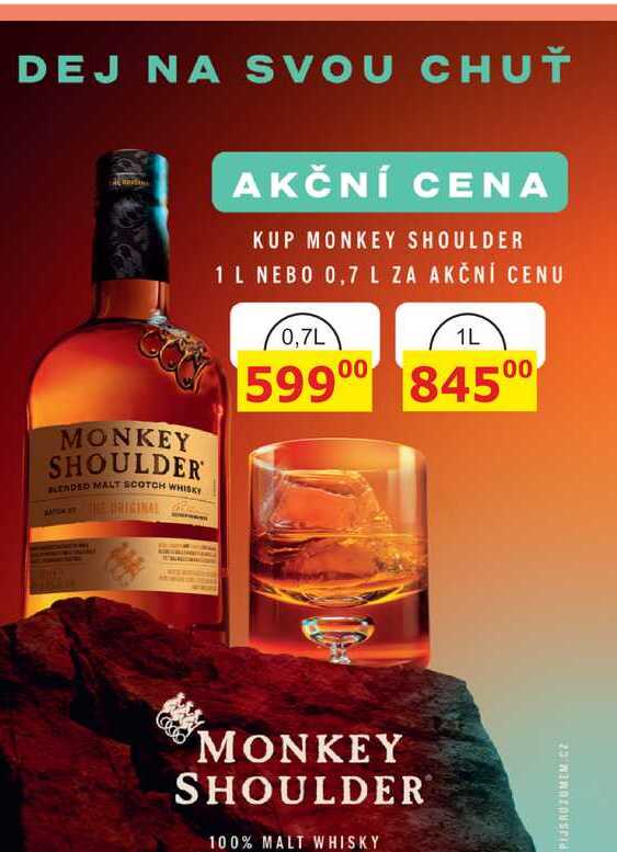 MONKEY SHOULDER BLENDED MALT SCOTCH WHISKY 0,7l