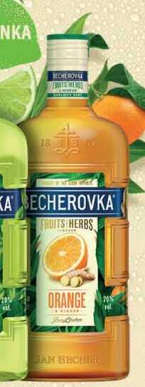 BECHEROVKA FRUITS HERBS ORANGE 0,5l