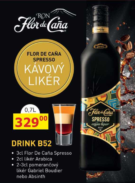 FLOR DE CAÑA SPRESSO KÁVOVÝ LIKÉR 0,7L 