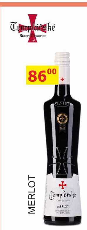 Templářské sklepy 0,75l MERLOT
