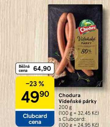 Chodura Vídeňské párky, 200 g  