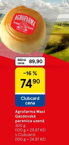 Agrofarma Maxi Gazdovská parenica uzená, 300 g   