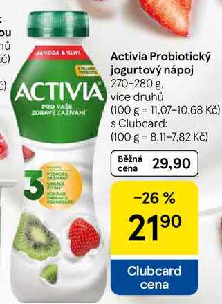 Activia Probiotický jogurtový nápoj, 270-280 g