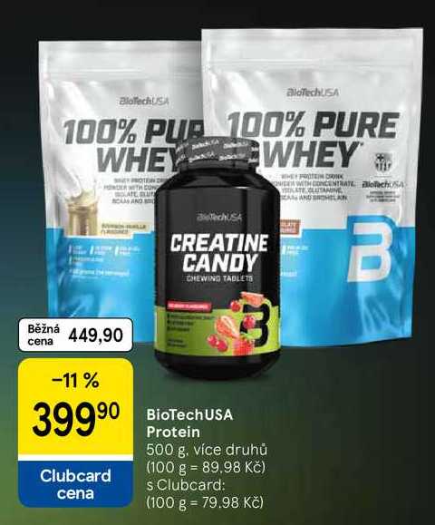 BioTechUSA Protein, 500 g, více druhů