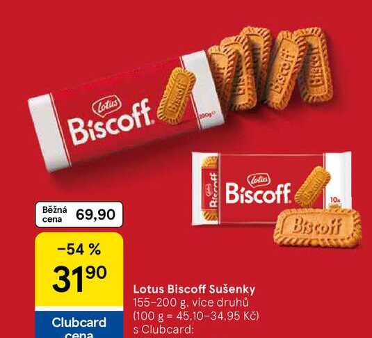 Lotus Biscoff Sušenky, 155-200 g