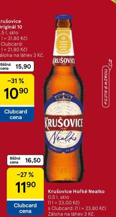 Krušovice Hořké Nealko, 0,5 l