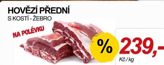 HOVĚZÍ PŘEDNÍ S KOSTÍ - ŽEBRO NA POLÉVKU, 1 kg