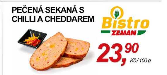 Pečená sekaná s chilli a cheddarem, 100 g