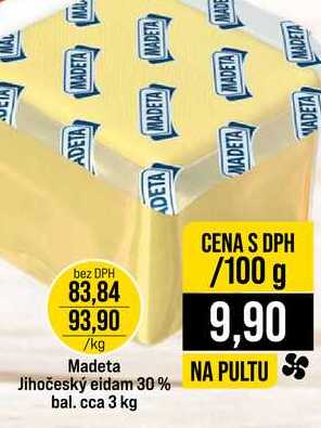 Madeta Jihočeský eidam 30% 100g