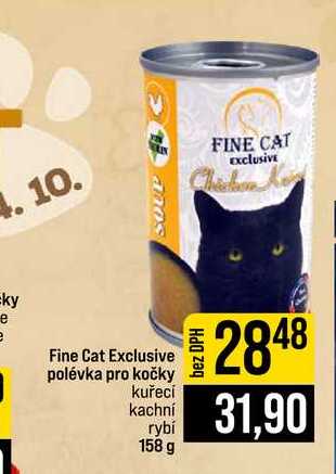 Fine Cat Exclusive polévka pro kočky kuřecí kachní rybí 158 g