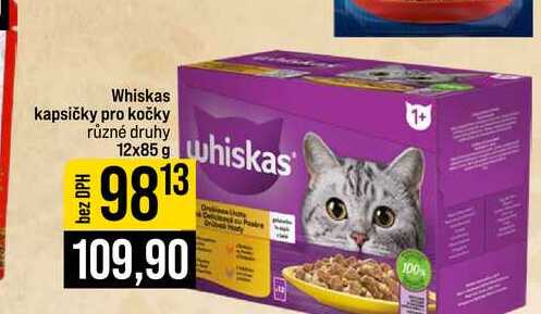 Whiskas kapsičky pro kočky různé druhy 12x85 g