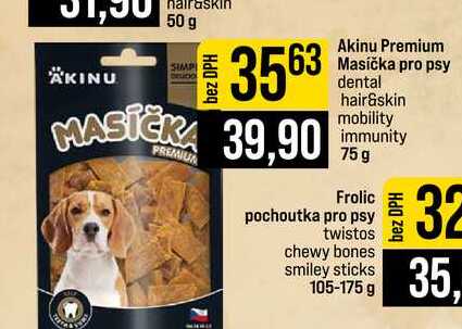 Akinu Premium Masička pro psy dental hair&skin mobility immunity 75g