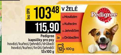 Pedigree kapsičky pro psy hovězí/kuřecí/jehněčí/drůbeží hovězí/kuřecí/krůtí/jehněčí 12 x 100g 12x100 g